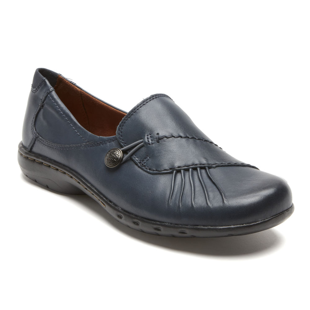 Sapato Vela Rockport Mulher Azul Marinho - Cobb Hill Paulette - 84930MYBV